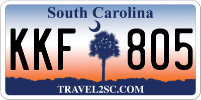 SC license plate KKF805