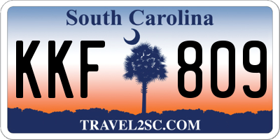 SC license plate KKF809