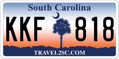 SC license plate KKF818