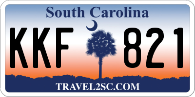 SC license plate KKF821