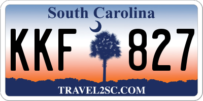 SC license plate KKF827