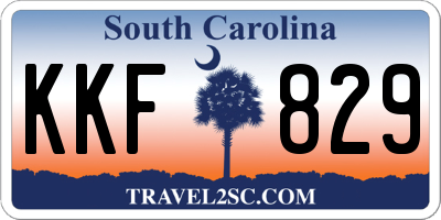 SC license plate KKF829