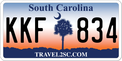 SC license plate KKF834
