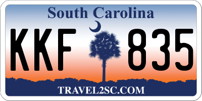 SC license plate KKF835