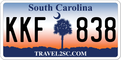 SC license plate KKF838