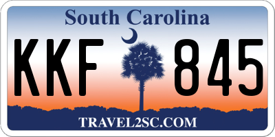SC license plate KKF845