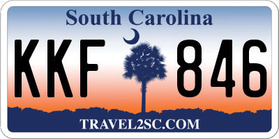 SC license plate KKF846