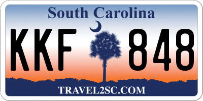 SC license plate KKF848