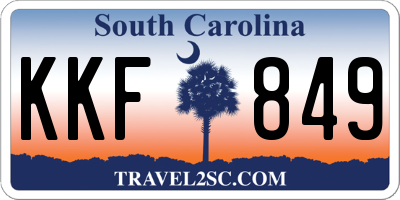 SC license plate KKF849
