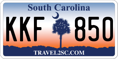 SC license plate KKF850