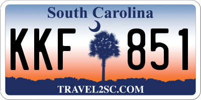 SC license plate KKF851