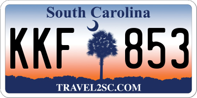 SC license plate KKF853