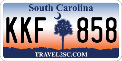 SC license plate KKF858