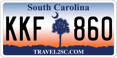 SC license plate KKF860