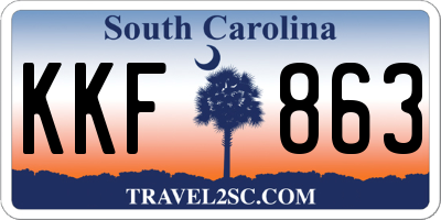 SC license plate KKF863