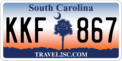SC license plate KKF867