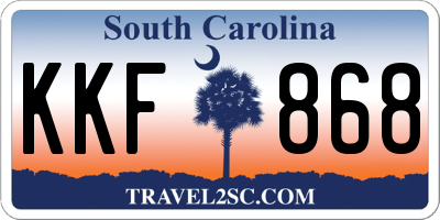 SC license plate KKF868