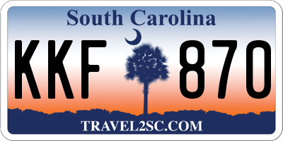 SC license plate KKF870