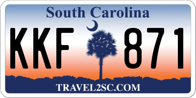 SC license plate KKF871