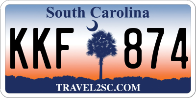SC license plate KKF874