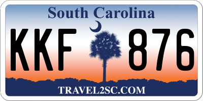 SC license plate KKF876