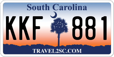 SC license plate KKF881