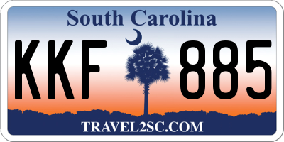 SC license plate KKF885