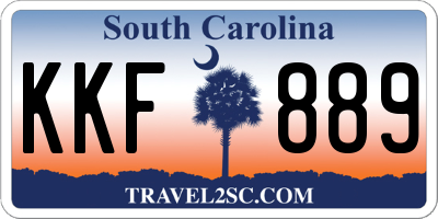 SC license plate KKF889