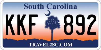 SC license plate KKF892