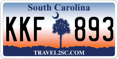 SC license plate KKF893