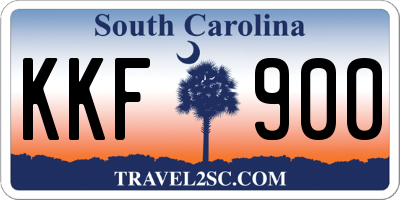 SC license plate KKF900