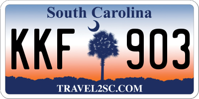 SC license plate KKF903