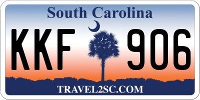 SC license plate KKF906