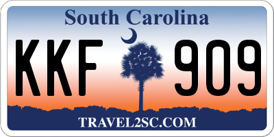 SC license plate KKF909