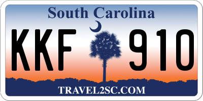 SC license plate KKF910