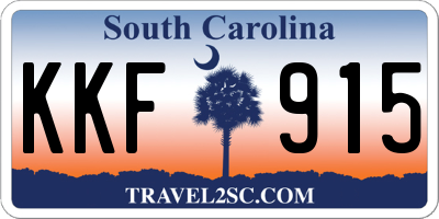 SC license plate KKF915