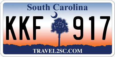 SC license plate KKF917