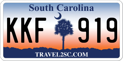 SC license plate KKF919