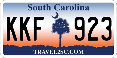 SC license plate KKF923