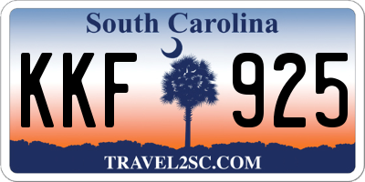 SC license plate KKF925