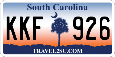SC license plate KKF926