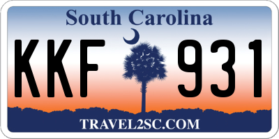 SC license plate KKF931