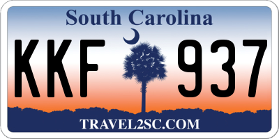 SC license plate KKF937