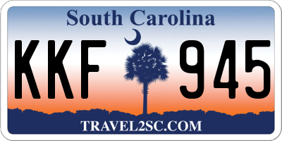 SC license plate KKF945