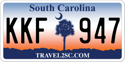 SC license plate KKF947