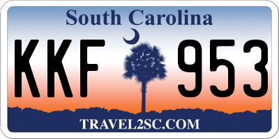 SC license plate KKF953