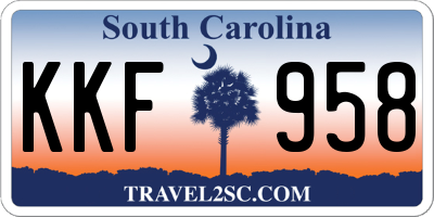SC license plate KKF958