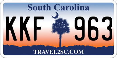 SC license plate KKF963
