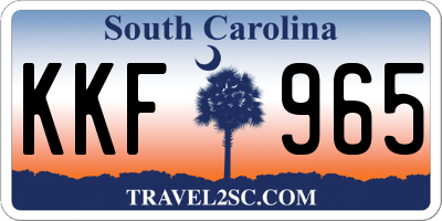 SC license plate KKF965