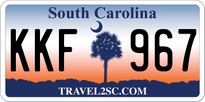 SC license plate KKF967